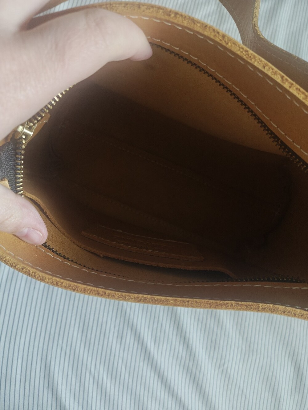 Portland Leather Goods Triangle Bag In Mango - Picture 6 of 8